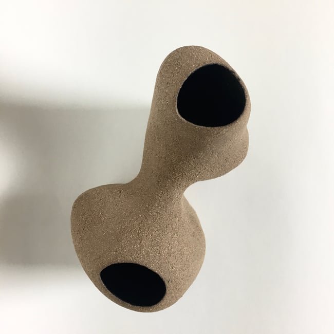 Vase grès beige cheminée