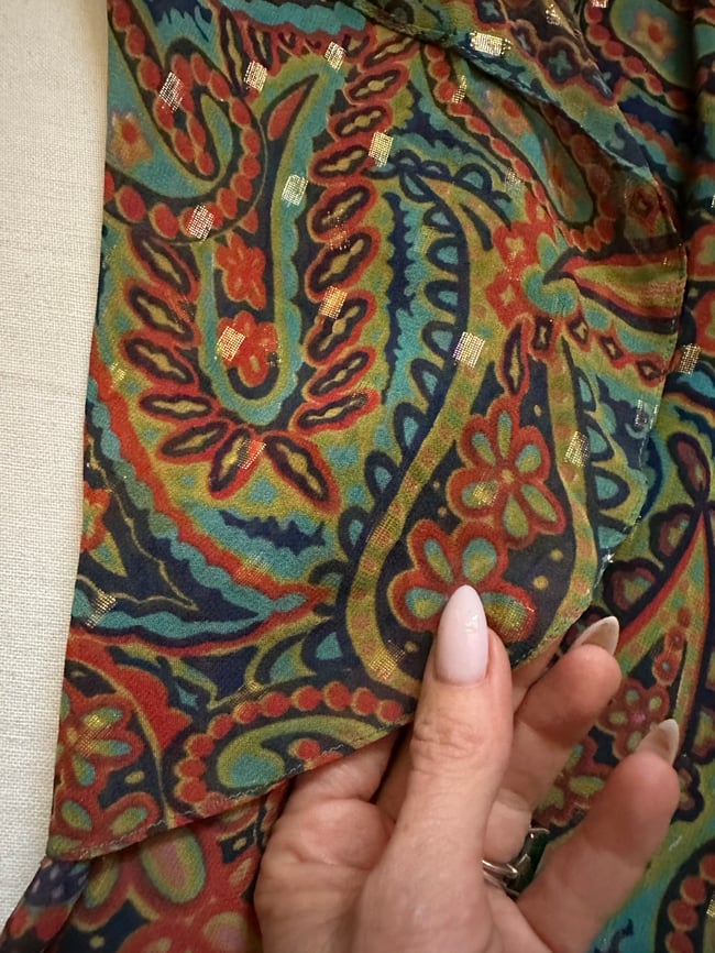 late 60s Oscar de la Renta boutique silk chiffon cape detail dress 