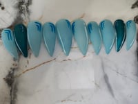 Image 3 of Ice Blue Claws Press on Nails 