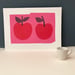 Image of Red Apples monoprint