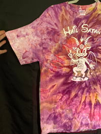 Image 2 of MEDIUM Hail Satan Tie Dye Shirt