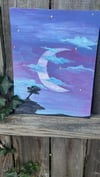 Crescent moon painting 