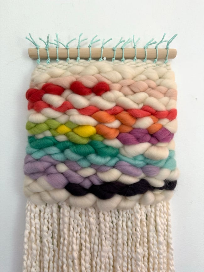 Rainbow Cloud. Woven Wall Hanging.