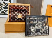 3 set clear zipper pouches 