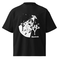 Image 1 of Original "Outta This World" Tee - Unisex organic oversized high neck t-shirt