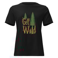 Image 3 of Women's Relaxed T-Shirt, Get Wild T-Shirt | Nature Adventure Forest Graphic Tee