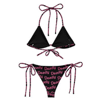 Image 2 of String bikini "Deadly Barbz" (Black)