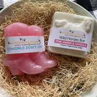 Image 1 of Cowgirls Don't Cry/Wild Horses Pink Amber & Vanilla Body Bar Duo