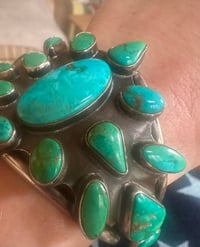Image 2 of “Sunburst Sovereign” - Monumental turquoise cuff