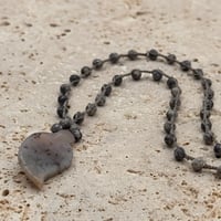 Image 1 of Sage Amethyst Leaf Necklace