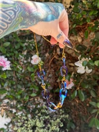 Image 3 of 18.5” Striking Glass Chain on 10k Plated Gold