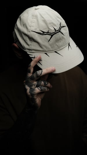 Image of Thorns handpainted cap