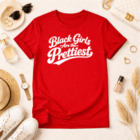 Image 1 of Black Girls are the Prettiest- Red Tshirt 
