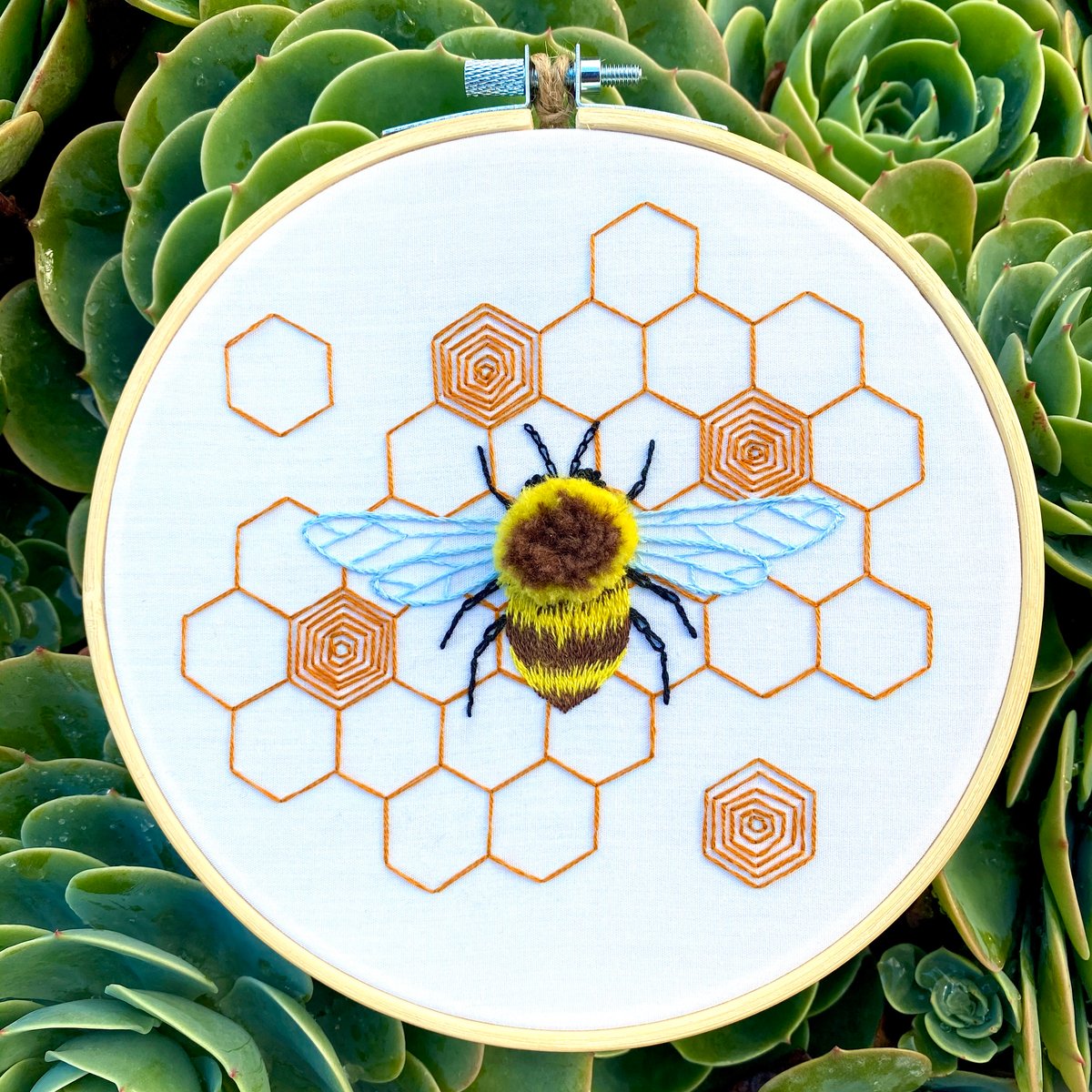 Bumble Bee Embroidery Kit by Loops & Threads®