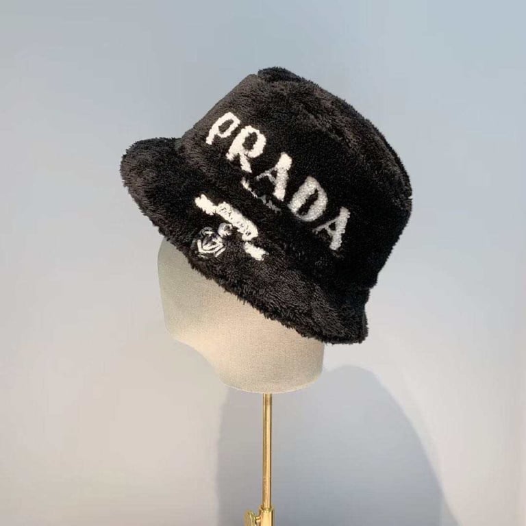 FUZZY PRADA HAT