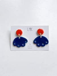 LMK x MINI LABO Paire de boucles d’oreilles céramique LULLABY bleu