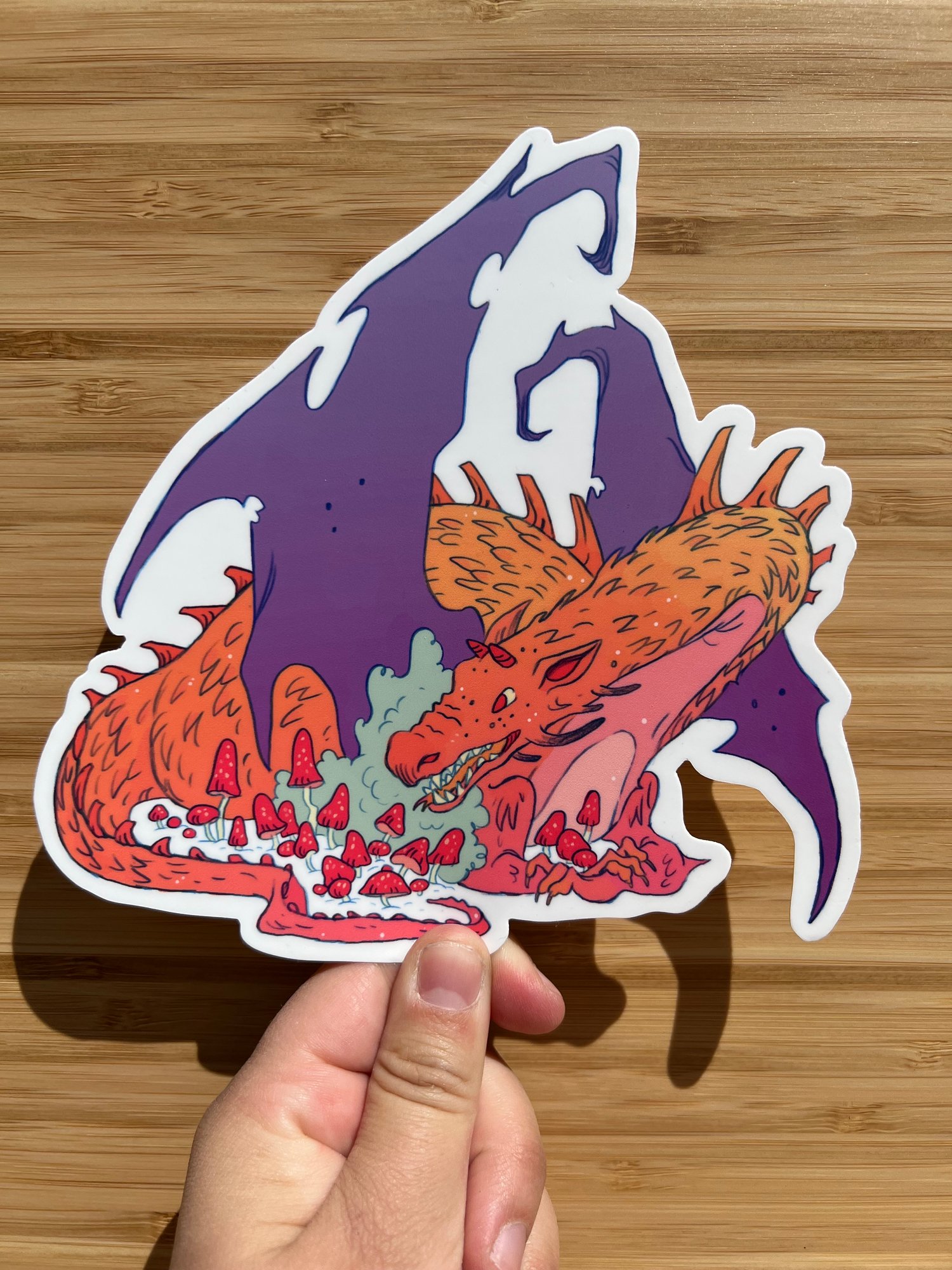 Fall Dragon Large Sticker