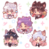 Love And Deepspace Holo Kitty Butler Stickers