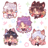 Image 1 of Love And Deepspace Holo Kitty Butler Stickers