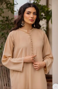 Image 2 of Mid season solids- nude beige georgette