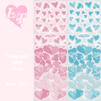 Curved Hearts Sticker Sheet