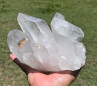 Image 15 of Clear Quartz Points Cluster With Chlorite Inclusions Statement Piece #2543