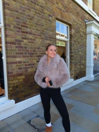 Image 1 of Collar faux fur coat 
