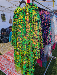 Image 2 of Uranium velvet fringe kimono