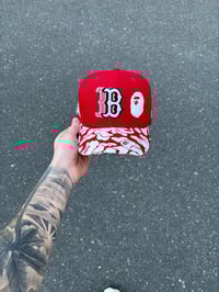 Image 3 of  MESH BACK RED BOSTON RED SOX FITTED CAP