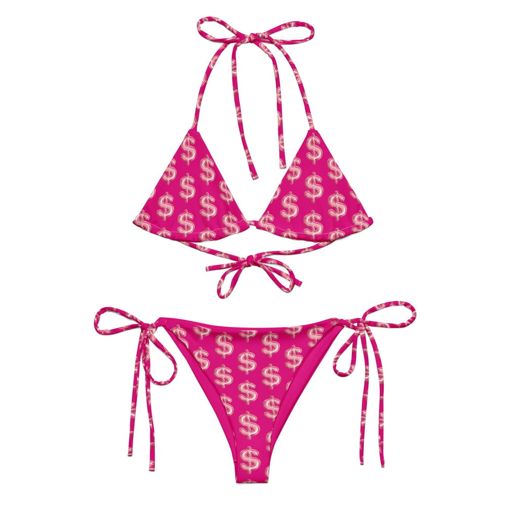 Image of DOLLAR SIGN LOGO STRING BIKINI 