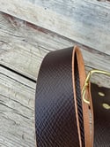 Horween Leather Belt 2nds Quality - Dark Brown Winchester Hatch Grain