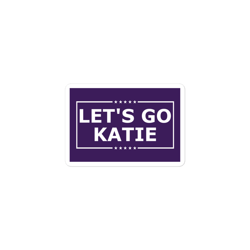 Let's Go Katie! CUI Purple sticker