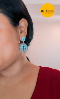 Image 2 of Mili_Cute American Diamond Pinjada Jhumka