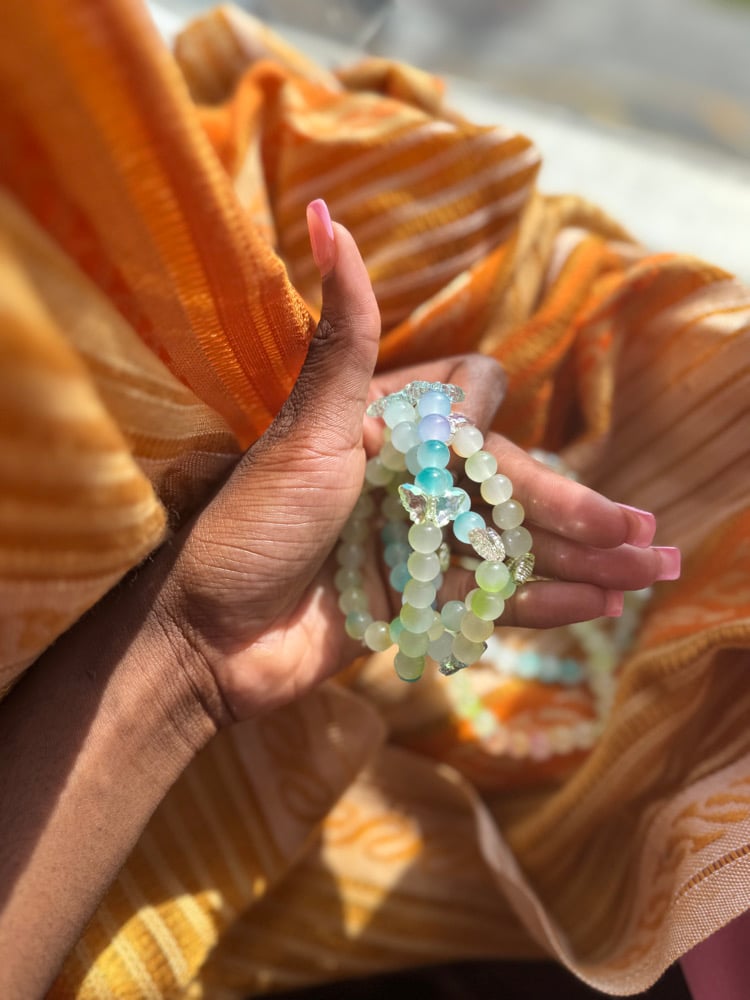 Image of Forest n Beachy Glass/Clay Bracelets