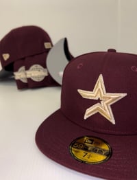 Image 1 of New Era 59Fifty “Daily Motion” Maroon by STEVO