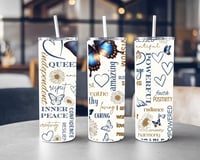 Image 1 of Inspirational Glitter Tumbler