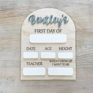 Image of Personalised First Day Board