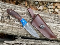 Image 1 of 8.5” ladder Damascus knife 