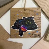 Mystical Cat Mini Wood Painting