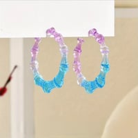 Purple/Blue Ombre Hoops