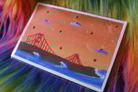 Image 2 of Golden Gate Bridge #2 Gouache Postcard 