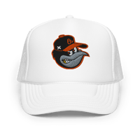 Image 3 of O’s Bird Flu Logo Foam Trucker Hat (Grey)