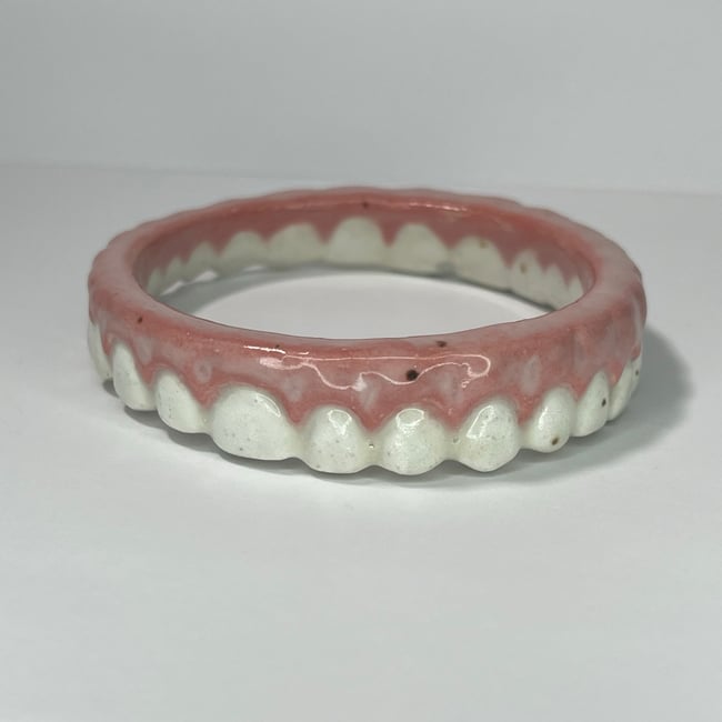 Teeth Bracelet Two with Speckles - 7.75 in Inner Diameter