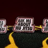 Ask me enamel pin 