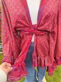 Image 7 of Amara Wrap dress -Red and Purple