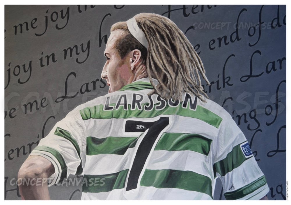 Image of ‘Henrik Larsson, King Of Kings’ A3 Print