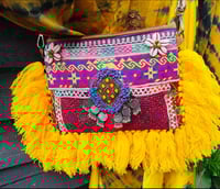 Image 1 of Shake your tassels- Bag- clutch or cross body/shoulder YELLOW