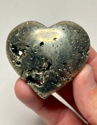 Image 4 of Pyrite Carved Heart #2577