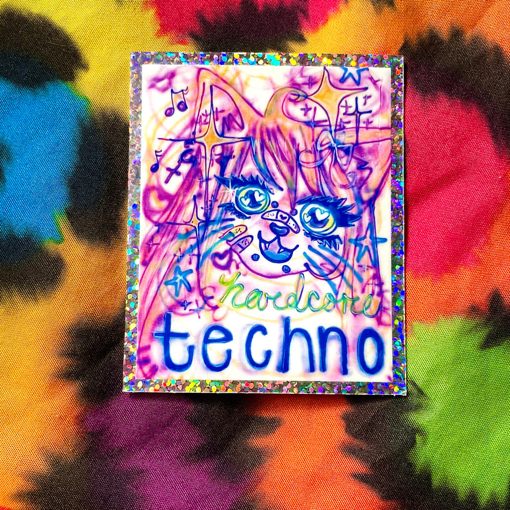 Image of Techno Kitty Sticker