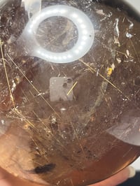 Image 20 of Golden Rutile In Smoky Quartz Sphere #1770